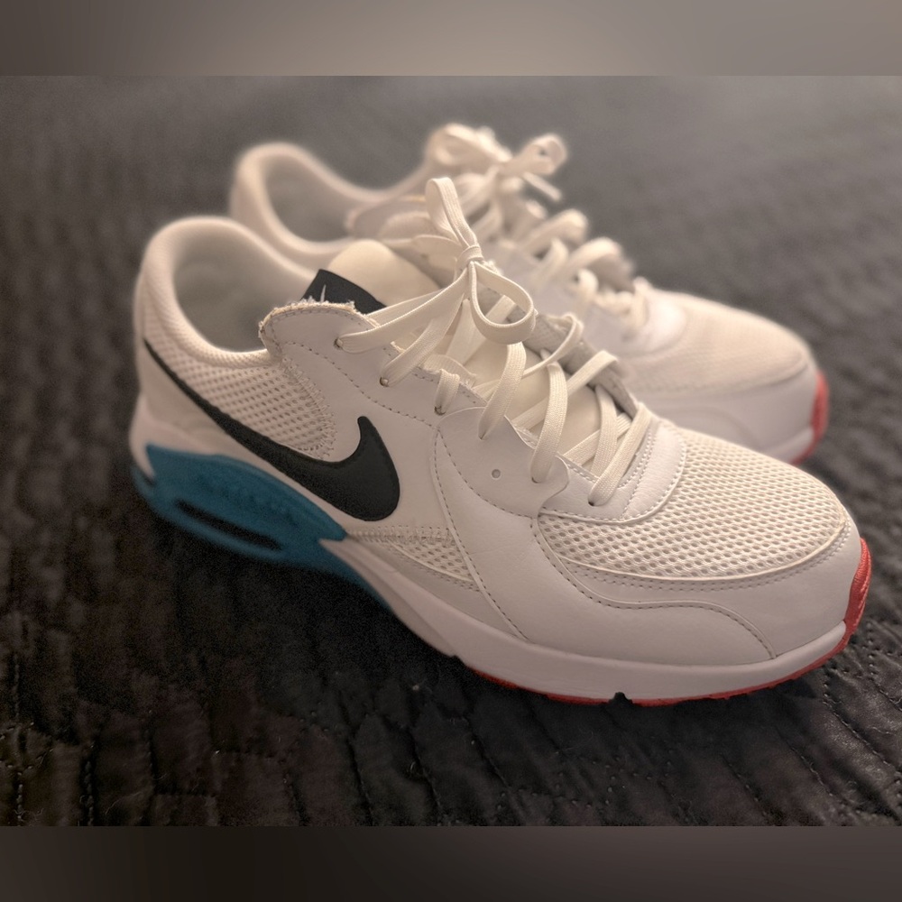 Nike White and Blue Sneakers